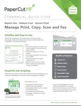 Papercut, Mf, Commercial, Mega Business Systems