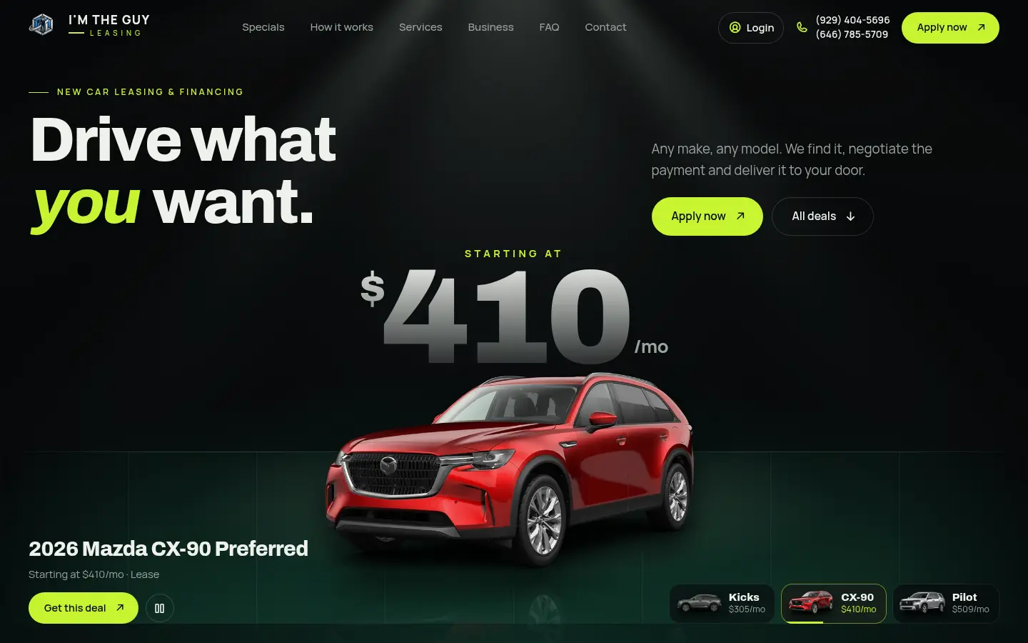 I'm The Guy Leasing website